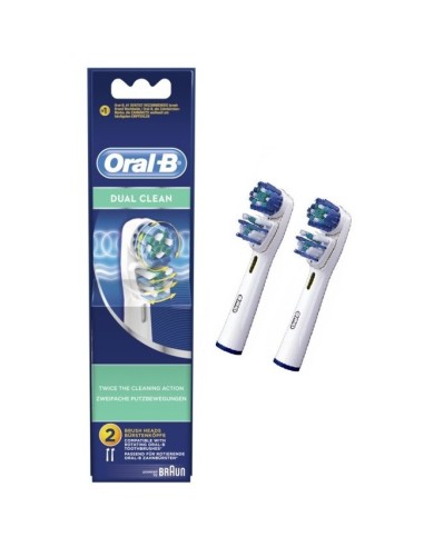 CEPILLO ELECTRICO ORAL B RECAMBIO DUAL CLEAN 2 REPUESTOS