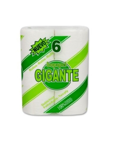 BOPAPEL PAPEL HIGIENICO GIGANTE 6 ROLLOS (36 MTS)