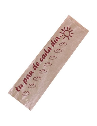 BOLSAS DE PAPEL KRAFT 2 BARRAS DE PAN 14+ 6 X52 1000 UNIDADES