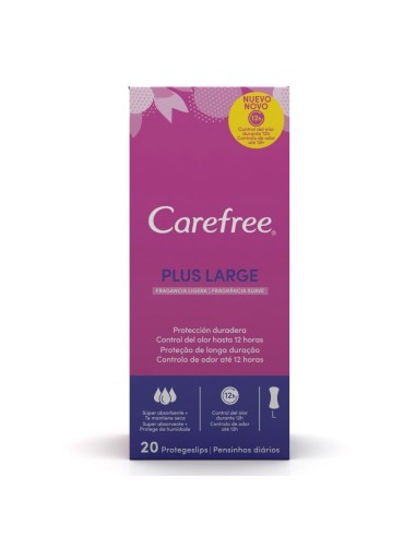 CAREFREE SALVA SLIP 20 UDS. MAXI PLUS LARGO