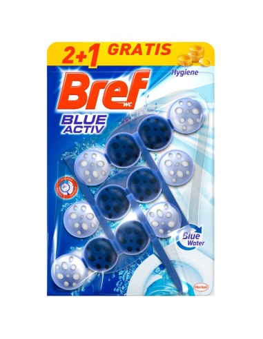 BREF COLGADOR WC PACK 3 BLUE ATIV