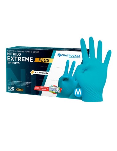 Guantes de nitrilo azul desechables 100 uds