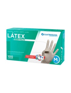 GUANTES LATEX CON POLVO 100 UD T/MEDIANA DESECHABLES