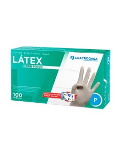 GUANTES LATEX CON POLVO 100 UD T/PEQUEÑA DESECHABLES