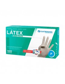 GUANTES LATEX C/POLVO 100 UD PEQUEÑA DESECHABLES