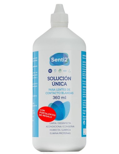 SENTI2 LIQUIDO DE LENTILLAS LENTES BLANDAS 360 ML