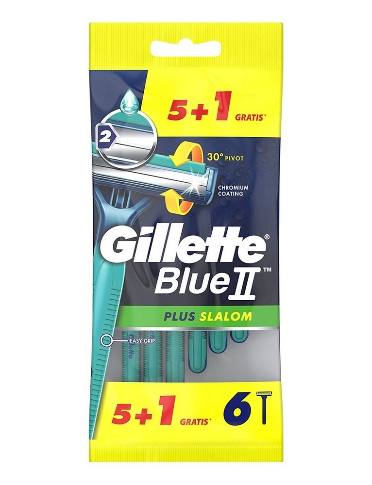 GILLETTE BLUE II PLUS SLALOM 5+1 MAQUINILLA DESECHABLE PIVOTANTE