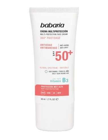 BABARIA CREMA FACIAL MULTIPROTECCION SPF50+ 50ML