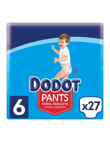 DODOT PAÑAL PANTS BRAGUITA TALLA 6 +15 KG 27 UNIDADES