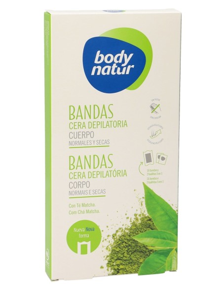 BODY NATUR DEPILACION BANDAS CORPORALES PIEL NORMAL 16 UDS