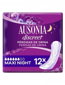 AUSONIA DISCREET COMPRESA DE INCONTINENCIA MAXI NIGHT 12U