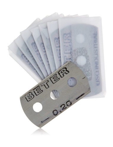 HOJAS USO INDUSTRIAL 10 UDS. BETER ACERO INOX. RASCAVIDRIOS