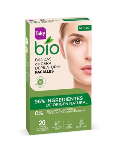 TAKY BANDAS DEPILATORIAS FACIALES BIO 20 UDS