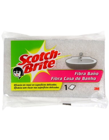 SCOTCH BRITE BAÑO ESTROPAJO FIBRA BLANCA