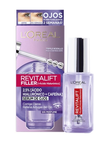 LOREAL REVITALIFT FILLER SERUM DE OJOS HACIDO HIALURONICO