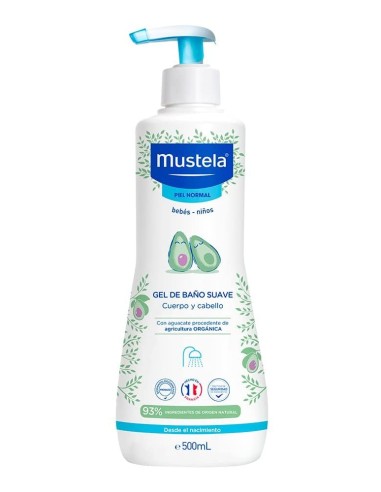 MUSTELA GEL DE BAÑO BABY SUAVE 500ML PIEL NORMAL CUERPO Y CABELLO