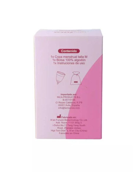 INCA COPA MENSTRUAL CON BOLSITA TALLA L