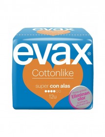 EVAX COTTONLIKE COMPRESA SUPER CON ALAS 12 UDS.
