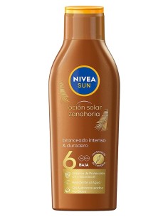NIVEA Solar Leche Zanahoria SPF6 200 ml para potenciar el bronceado con hidratación