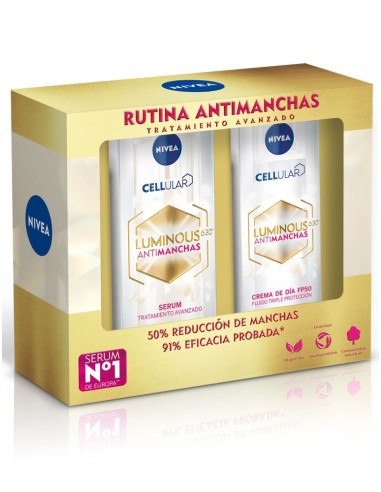 NIVEA SET LUMINOUS ANTIMANCHAS DIA SPF50 40 ML + SERUM 30 ML