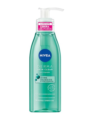 NIVEA DERMA SKIN CLEAR GEL LIMPIADOR FACIAL 100 ML