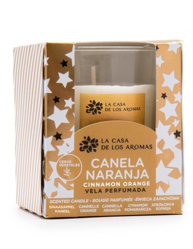 AMBIENTADOR VELA PERFUMADA NAVIDAD ORO CANELA NARANJA 120 GRS.