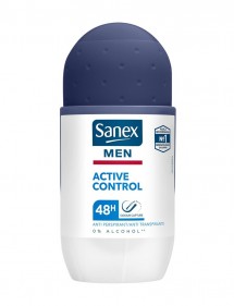 SANEX DESODORANTE ROLL-ON MEN ACTIVE CONTROL 0% ALCOHOL 50ML