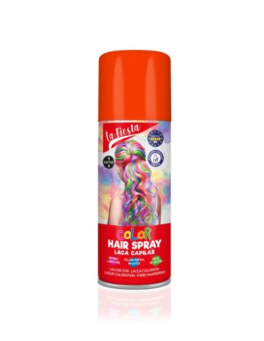 LACA CAPILAR COLOR NARANJA SPRAY 125ML LA FIESTA