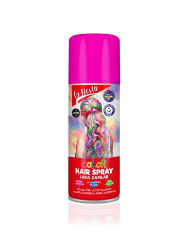 LACA CAPILAR COLOR FUCSIA SPRAY 125ML LA FIESTA