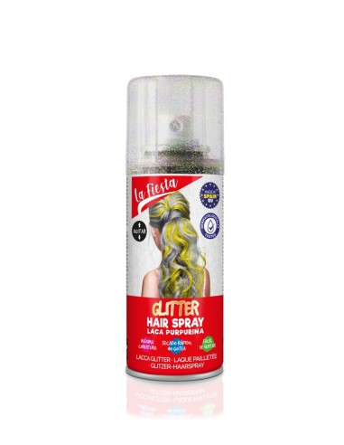 LACA CAPILAR COLOR PURPURINA MULTICOLOR SPRAY 100ML LA FIESTA