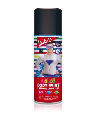 SPRAY PINTURA CORPORAL NEGRO 200ML LA FIESTA