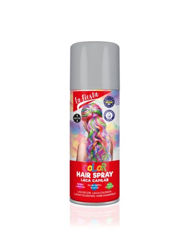 LACA CAPILAR COLOR PLATA SPRAY 125ML LA FIESTA