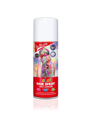 LACA CAPILAR COLOR BLANCO SPRAY 125ML LA FIESTA