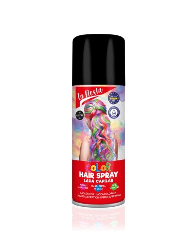 LACA CAPILAR COLOR NEGRO SPRAY 125ML LA FIESTA