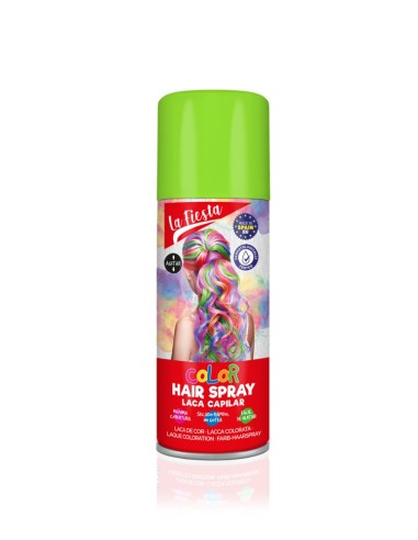 LACA CAPILAR COLOR VERDE CLARO SPRAY 125ML LA FIESTA