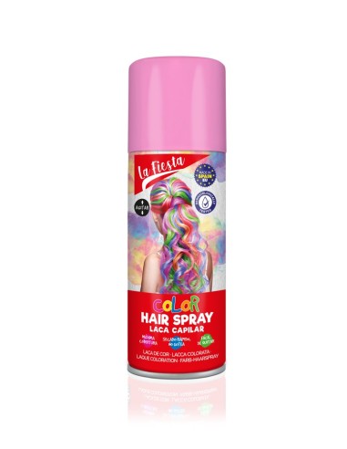 LACA CAPILAR COLOR ROSA CLARO SPRAY 125ML LA FIESTA