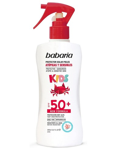 BABARIA SOLAR PISTOLA NIÑOS KIDS ATOPICAS/SENSIBLES SPF50+ 200ML