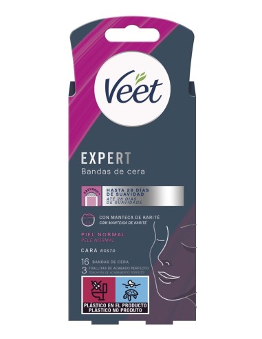 VEET BANDAS FACIALES EXPERT 16 UDS. (PIEL NORMAL)