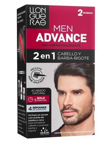 LLONGUERAS MEN TINTE ADVANCE CABELLO Y BARBA Nº 2 MORENO