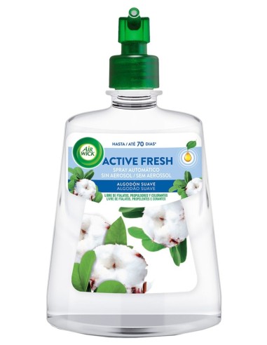 AIR WICK ACTIVE FRESH AMBIENTADOR AUTOMATICO RECAMBIO ALGODON 228ML