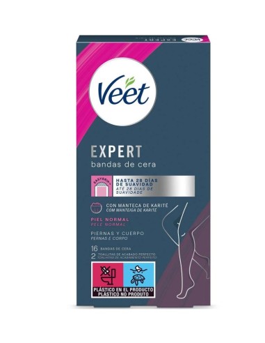 VEET BANDAS CORPORALES EXPERT 16 UDS. PIEL NORMAL