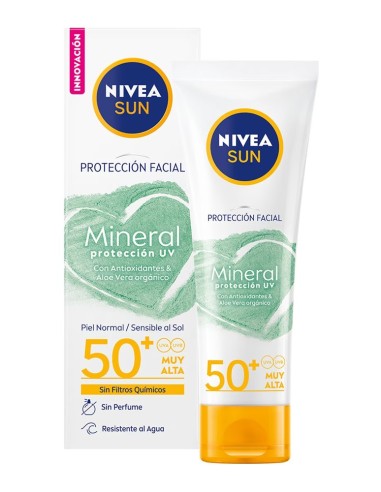 NIVEA SOLAR FACIAL CREMA MINERAL SPF50 SIN PERFUME 50ML