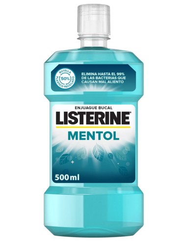 Listerine Enjuague Bucal Mentol 500ml | Frescura y Protección