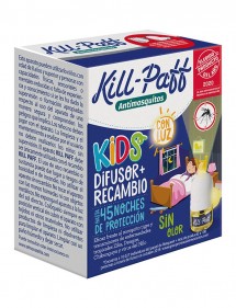KILL PAFF ANTI-MOSQUITOS APARATO 1 UD +1 RECAM KIDS SIN OLOR (45 NOCHES)
