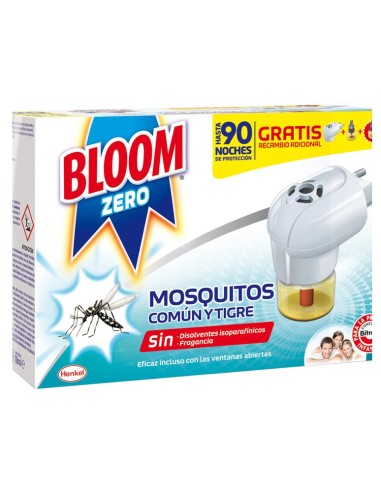 BLOOM ELECTRICO APARATO ZERO MOSQUITOS + 2 RECAMBIOS (90 NOCHES)