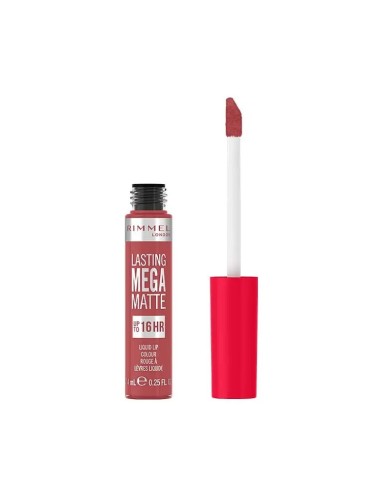 RIMMEL BARRA LABIAL LASTING MEGA MATTE LIQUID LIP COLOUR 210 ROSE & SHINE