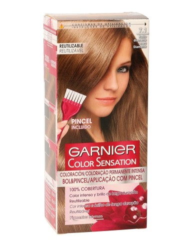 Resultado color intenso y brillo espejo Garnier 7.1