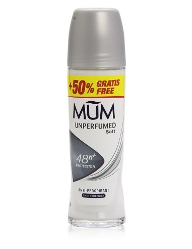 MUM DESODORANTE ROLL-ON SIN PERFUME 0% ALCOHOL 50+25 ML