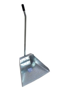 RECOGEDOR CON MANGO METALICO GALVANIZADO
