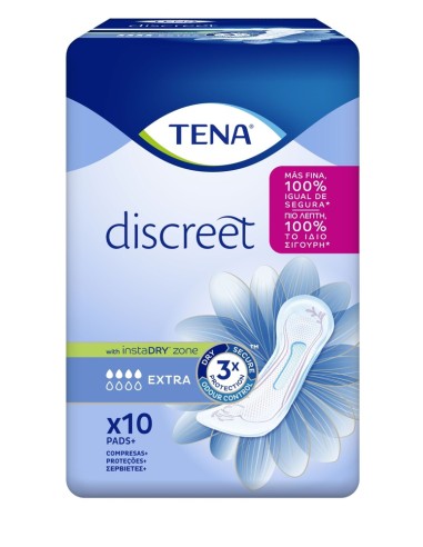 TENA DISCREET COMPRESA DE INCONTINENCIA EXTRA 10 UDS